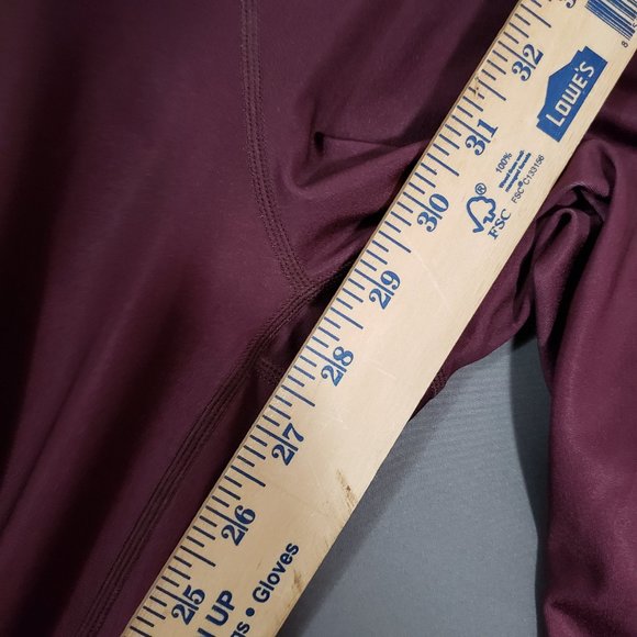 Athleta Chaturanga Ombré Reversible Leggings, Burgundy Currant Fade, sz Medium - Picture 5 of 7